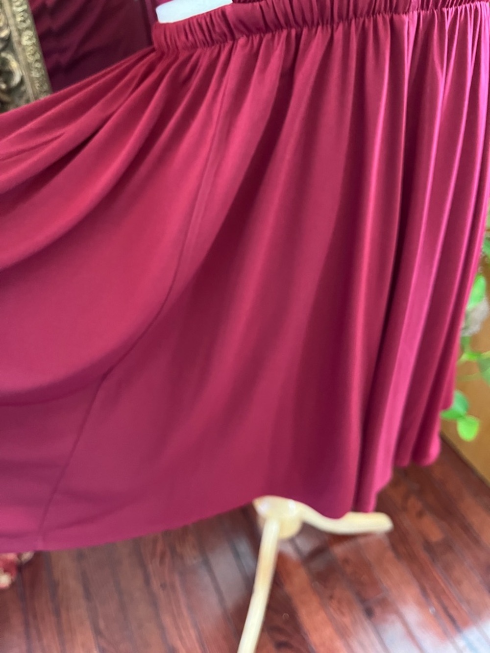 Express Burgundy Greek Goddess Style Mini Dress elastic ribbon Waistband Size S - Picture 8 of 11